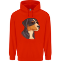 Appenzeller Sennenhund Dog Mens 80% Cotton Hoodie Bright Red