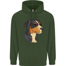 Appenzeller Sennenhund Dog Mens 80% Cotton Hoodie Forest Green