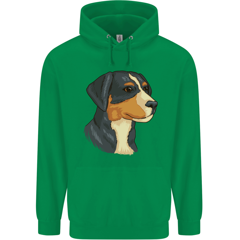 Appenzeller Sennenhund Dog Mens 80% Cotton Hoodie Irish Green