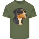 Appenzeller Sennenhund Dog Mens Cotton T-Shirt Tee Top Military Green
