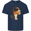 Appenzeller Sennenhund Dog Mens Cotton T-Shirt Tee Top Navy Blue