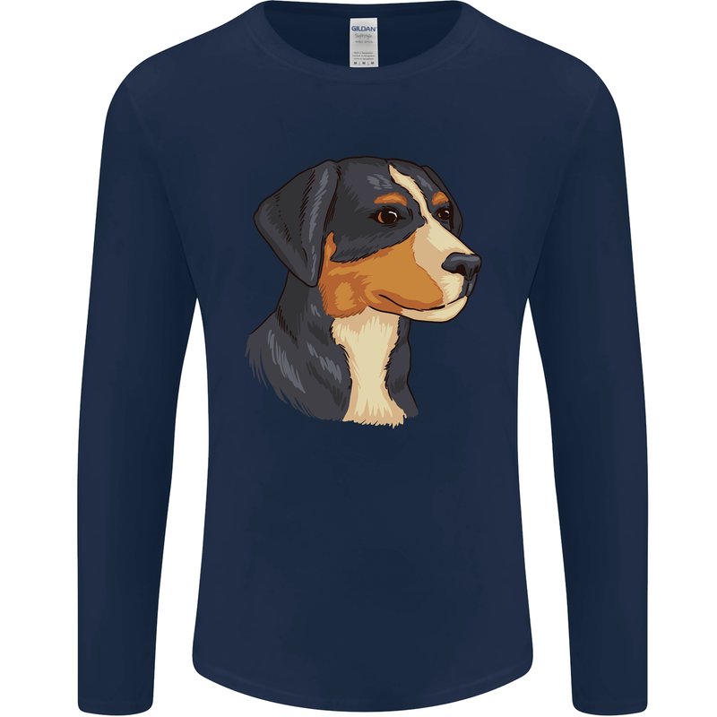 Appenzeller Sennenhund Dog Mens Long Sleeve T-Shirt Navy Blue