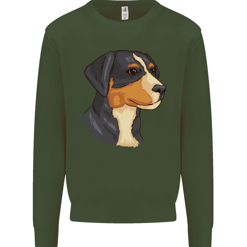 Appenzeller Sennenhund Dog Mens Sweatshirt Jumper Forest Green