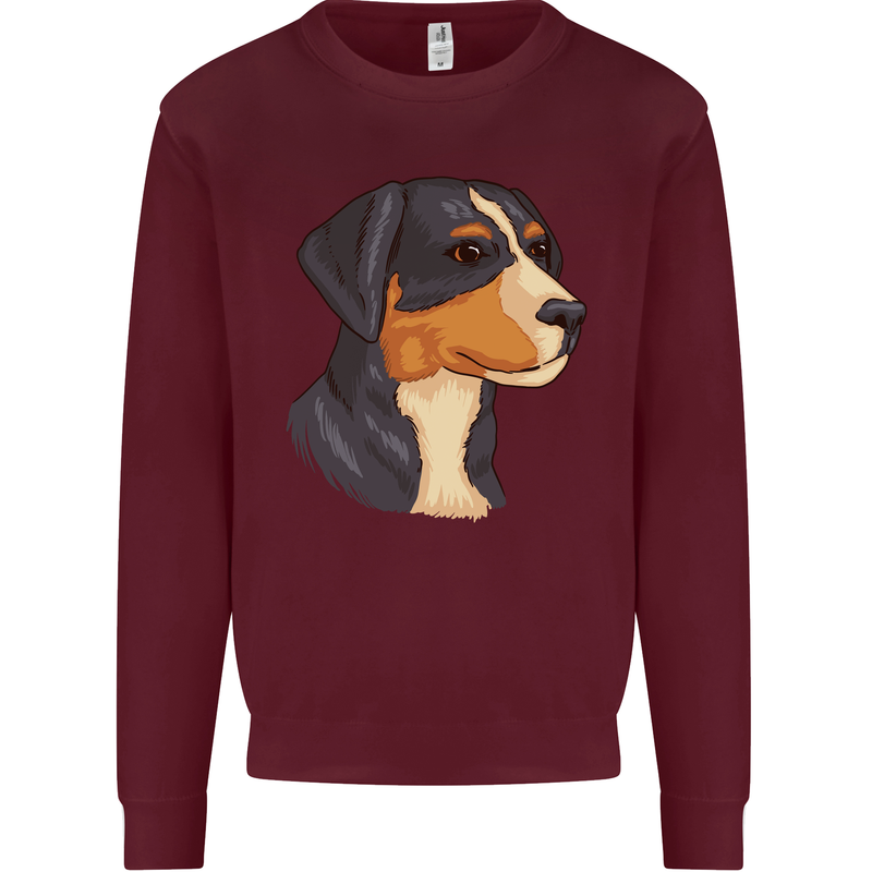 Appenzeller Sennenhund Dog Mens Sweatshirt Jumper Maroon