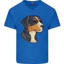 Appenzeller Sennenhund Dog Mens V-Neck Cotton T-Shirt Royal Blue