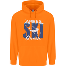 Apres Ski Queen Skiing Winter Sports Childrens Kids Hoodie Orange