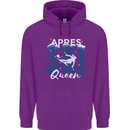 Apres Ski Queen Skiing Winter Sports Childrens Kids Hoodie Purple