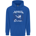 Apres Ski Queen Skiing Winter Sports Childrens Kids Hoodie Royal Blue