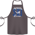 Apres Ski Queen Skiing Winter Sports Cotton Apron 100% Organic Dark Grey