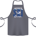 Apres Ski Queen Skiing Winter Sports Cotton Apron 100% Organic Steel