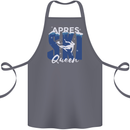 Apres Ski Queen Skiing Winter Sports Cotton Apron 100% Organic Steel