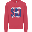 Apres Ski Queen Skiing Winter Sports Kids Sweatshirt Jumper Heliconia