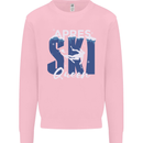 Apres Ski Queen Skiing Winter Sports Kids Sweatshirt Jumper Light Pink