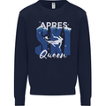 Apres Ski Queen Skiing Winter Sports Kids Sweatshirt Jumper Navy Blue