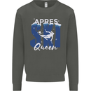 Apres Ski Queen Skiing Winter Sports Kids Sweatshirt Jumper Storm Grey