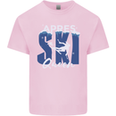 Apres Ski Queen Skiing Winter Sports Kids T-Shirt Childrens Light Pink