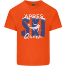Apres Ski Queen Skiing Winter Sports Kids T-Shirt Childrens Orange