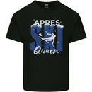 Apres Ski Queen Skiing Winter Sports Mens Cotton T-Shirt Tee Top Black