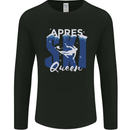 Apres Ski Queen Skiing Winter Sports Mens Long Sleeve T-Shirt Black