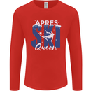 Apres Ski Queen Skiing Winter Sports Mens Long Sleeve T-Shirt Red