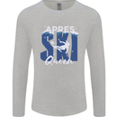 Apres Ski Queen Skiing Winter Sports Mens Long Sleeve T-Shirt Sports Grey