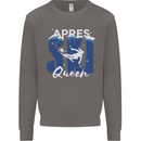 Apres Ski Queen Skiing Winter Sports Mens Sweatshirt Jumper Charcoal