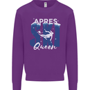 Apres Ski Queen Skiing Winter Sports Mens Sweatshirt Jumper Purple