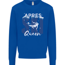 Apres Ski Queen Skiing Winter Sports Mens Sweatshirt Jumper Royal Blue