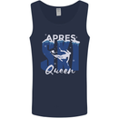 Apres Ski Queen Skiing Winter Sports Mens Vest Tank Top Navy Blue