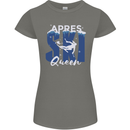 Apres Ski Queen Skiing Winter Sports Womens Petite Cut T-Shirt Charcoal