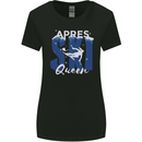 Apres Ski Queen Skiing Winter Sports Womens Wider Cut T-Shirt Black
