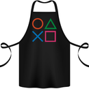 Arcade Game Console Buttons Gaming Gamer Cotton Apron 100% Organic Black