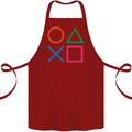 Arcade Game Console Buttons Gaming Gamer Cotton Apron 100% Organic Maroon