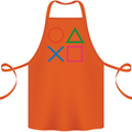 Arcade Game Console Buttons Gaming Gamer Cotton Apron 100% Organic Orange