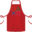 Arcade Game Console Buttons Gaming Gamer Cotton Apron 100% Organic Red
