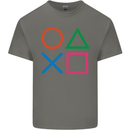 Arcade Game Console Buttons Gaming Gamer Mens Cotton T-Shirt Tee Top Charcoal