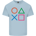 Arcade Game Console Buttons Gaming Gamer Mens Cotton T-Shirt Tee Top Light Blue