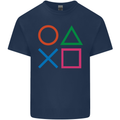 Arcade Game Console Buttons Gaming Gamer Mens Cotton T-Shirt Tee Top Navy Blue