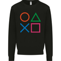 Arcade Game Console Buttons Gaming Gamer Mens Sweatshirt Jumper Black