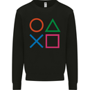 Arcade Game Console Buttons Gaming Gamer Mens Sweatshirt Jumper Black
