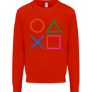 Arcade Game Console Buttons Gaming Gamer Mens Sweatshirt Jumper Bright Red
