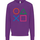 Arcade Game Console Buttons Gaming Gamer Mens Sweatshirt Jumper Purple