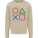Arcade Game Console Buttons Gaming Gamer Mens Sweatshirt Jumper Sand