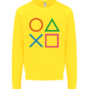Arcade Game Console Buttons Gaming Gamer Mens Sweatshirt Jumper Yellow