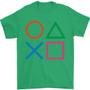 Arcade Game Console Buttons Gaming Gamer Mens T-Shirt Cotton Gildan Irish Green