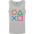 Arcade Game Console Buttons Gaming Gamer Mens Vest Tank Top Sports Grey