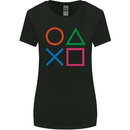 Arcade Game Console Buttons Gaming Gamer Womens Wider Cut T-Shirt Black
