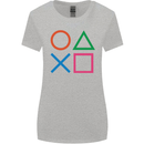 Arcade Game Console Buttons Gaming Gamer Womens Wider Cut T-Shirt Sports Grey