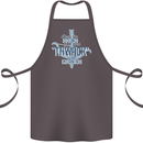 Archery I Love a Good Thwack in the Morning Cotton Apron 100% Organic Dark Grey
