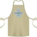 Archery I Love a Good Thwack in the Morning Cotton Apron 100% Organic Khaki